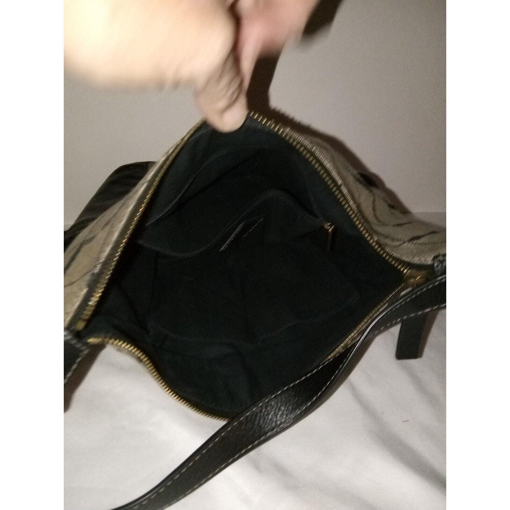 Fossil Black/Grey Fabric/Leather Hobo Shoulder Bag Issue No 1954 - Picture 4 of 6